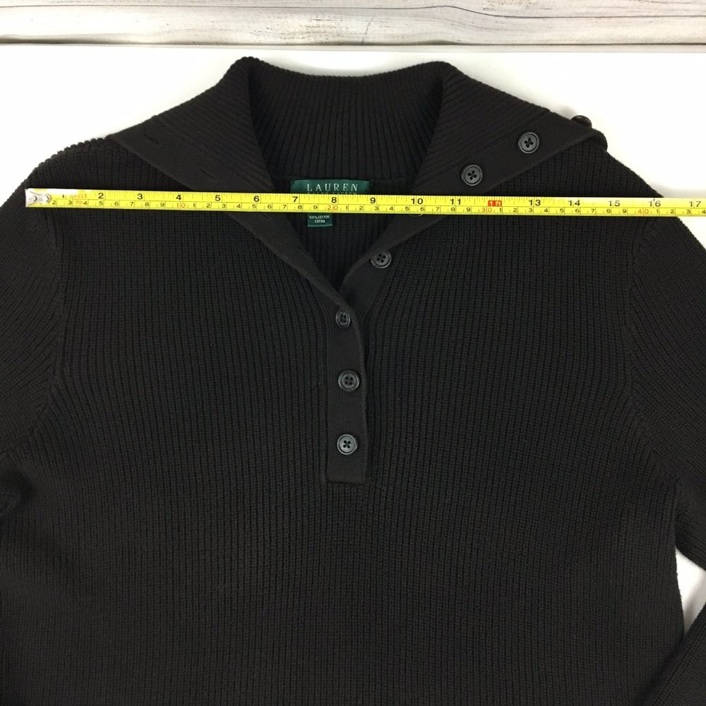 Ralph Lauren Black Sailor Neck Vintage Sweater 100% Cotton - Picture 5 of 8